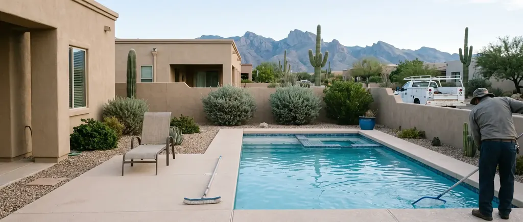 Small pool and spa at a Green Valley home
